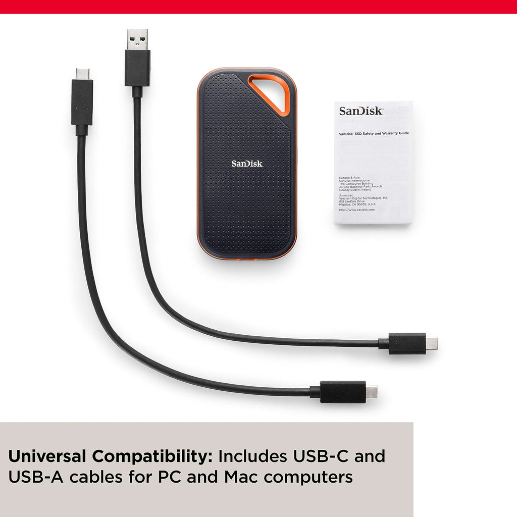 SanDisk 1TB Extreme PRO Portable SSD - Up to 2000MB/s