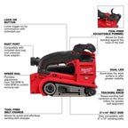 2832-20 M18  18-Volt Lithium-Ion Cordless Belt Sander (Tool-Only)