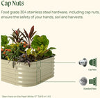 Garden Raised Garden Bed Kit, 11" Tall 10 in 1 Modular Raised Garden Beds Kit, Metal Planter Box for Vegetables, Flowers, Herbs, Morden Gray