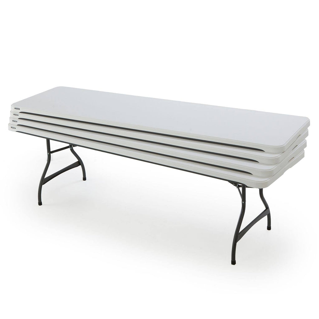 Lifetime 4-Pack Commercial Stacking 8 ft Folding Table ?C White (80344)