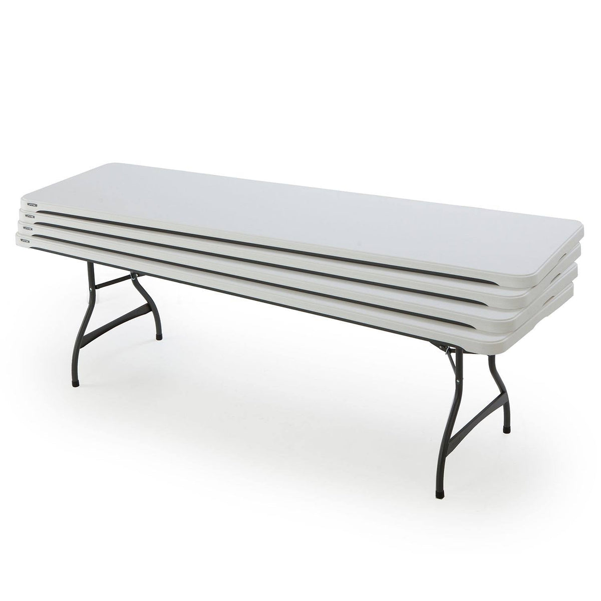 Lifetime 4-Pack Commercial Stacking 8 ft Folding Table ?C White (80344)