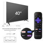 Hisense 40��� FHD 1080P Roku Smart LED TV �C H4030F1, Motion Rate 120, Game Mode, DTS Sound