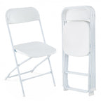 4 Pack Metal Folding Chairs with Plastic Seat and Back