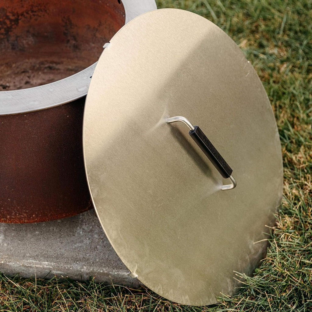 Breeo X Series Lid 24 (27.85 Inch) - Stainless Steel Firepit Lid - Keep Rain Debris and Elements Outside the Fire Pit - Durable Fire Pit Cover - Firepit Cover - USA Made - Bonfire Accessories