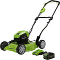 40V 19  Brushless (2-In-1) Lawn Mower, 4Ah USB (Power Bank) Battery and Charger Included MO40L414