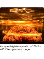 CHEFMAN Multifunctional Digital Air Fryer+ Rotisserie, Dehydrator, Convection Oven, 17 Touch Screen Presets Fry, Roast, Dehydrate, Bake, XL 10L Family Size, Auto Shutoff, Large Easy-View Window, Black