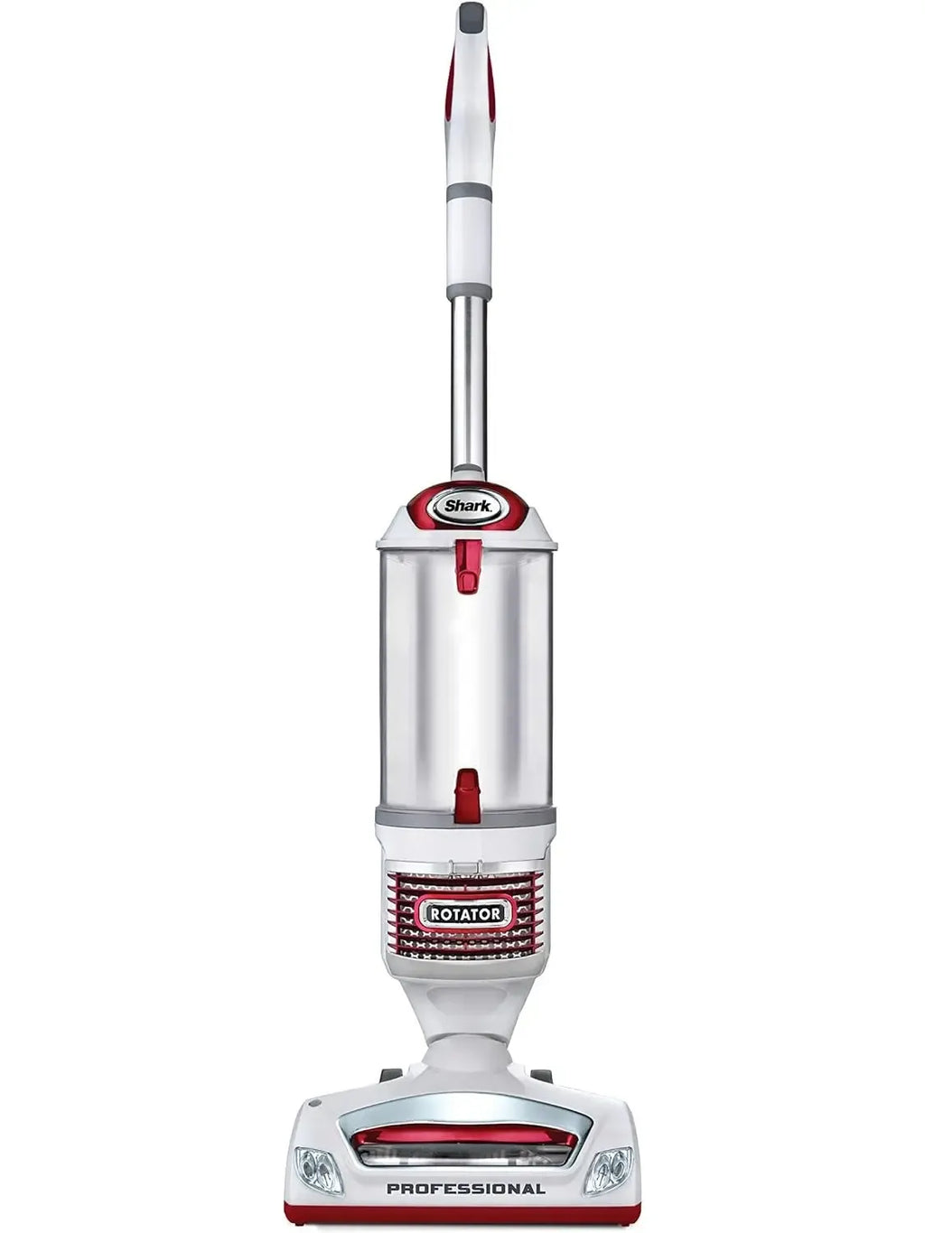 Shark NV501 Rotator Professional Lift-Away Upright Vacuum with HEPA Filter, Swivel Steering, LED Headlights, Wide Upholstery Tool, Dusting Brush & Crevice Tool, White/Red, 12, 18, 14.