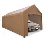 10 x 20 FT Heavy-Duty Carport Portable Garage Tent with Steel Frame & Sidewalls, Outdoor Car Canopy Shelter for Truck SUV Boat