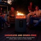 Ninja Fireside360™ Outdoor Heater & Fire Pit | 3 Modes: Flame  Heat  Flame & Heat | Portable for Patio  Deck  Camping | Easy Control Smokeless Flames | Push to Start Ignition | Charcoal | OF101AMZ