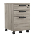Apex Desk and File Cabinet, Weathered Oak