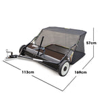 PLANTCRAFT Lawn Sweeper 38" Wide, Tow Behind Leaf and Grass Clipping Collector, Universal Hitch for Ride on Mower, Garden Tractor