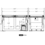Dual Zone Portable Refrigerator + Secop Compressor 65 Liters