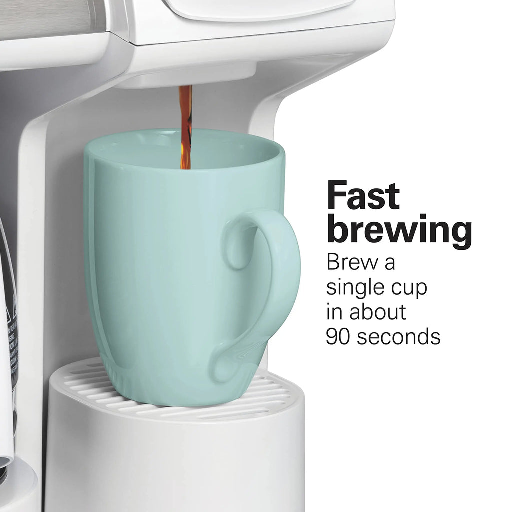 Hamilton Beach FlexBrew Trio 2-Way Coffee Maker, Compatible with K-Cup Pods or Grounds, Combo, Single Serve & Full 12c Pot, Black - Fast Brewing (49902)