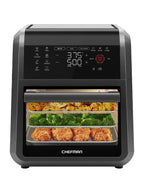 CHEFMAN Multifunctional Digital Air Fryer+ Rotisserie, Dehydrator, Convection Oven, 17 Touch Screen Presets Fry, Roast, Dehydrate, Bake, XL 10L Family Size, Auto Shutoff, Large Easy-View Window, Black