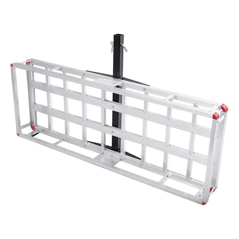 500LBS Capacity Hitch Cargo Carrier Fits 2" Receiver, 60" x 22" x 7" Mount Luggage Rack, Aluminum Trailer Vehicle Cargo Basket for SUV Truck Car