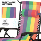 MoNiBloom Zero Gravity Chairs Set of 2, Folding Outdoor Patio Beach Recliner with Canopy Shade & Headrest, Black