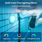 SURAIELEC 12V AC Pool Lights for Inground Pool  10 inch Color Changing LED Pool Light with Remote Control  300W Equivalent  Underwater Swimming Pool Light Fixture for Large Wet Niches  50FT