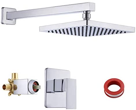 KES Black Shower Faucet Shower Valve Rain Shower