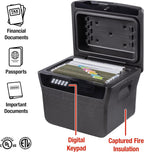 SentrySafe Charcoal Gray Waterproof and Fireproof Safe, Lock Box with Keypad for Documents and Hanging File Folders, Exterior: 14.1 x 16.6 x 13.8 Inches, ?FHW40300