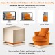 No Assembly Lint Fabric Accent Chair with 360° Swivel Function