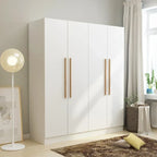 Modern Freestanding Solid Wood Wardrobe Closet With Storage Shelves