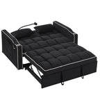 Fashionable modern and multi-functional foldable velvet sofa bed