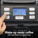 Hamilton Beach FlexBrew Trio 2-Way Coffee Maker, Compatible with K-Cup Pods or Grounds, Combo, Single Serve & Full 12c Pot, Black - Fast Brewing (49902)