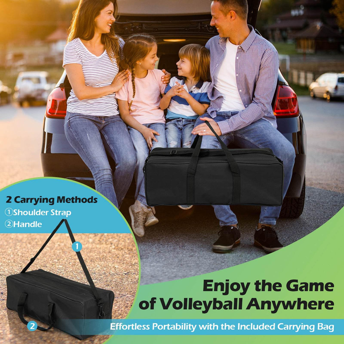 Portable Outdoor Volleyball Net Set