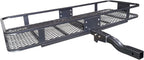 Folding hitch mounted cargo basket 60" With hook stabilizer, net and straps