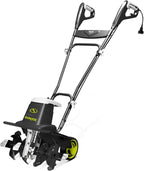 Sun Joe Corded Electric Garden Tiller & Cultivator with Steel Tines  16 Inch  13.5-Amp Motor - Heavy-Duty Tilling Machine for Lawn  Yard  and Gardening Care  TJ604E