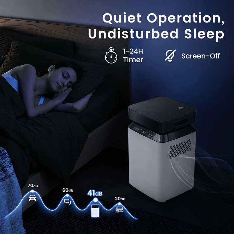 70-Pint Dehumidifier for Basement Home, 4,500 Sq.Ft Dehumidifier with Drain Hose, Pump, 2.2 Gal Water Tank, 24H Timer