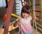 Avenlur Magnolia Indoor Playground 6-in-1 Jungle Gym Montessori Waldorf Style Wooden Climber Playset Slide, Rock Climbing Wall, Rope Wall Climber, Monkey Bars, Swing for Toddlers, Children Kids 2-8yrs