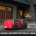 5000 Watt Portable Inverter Generator with Electric Start  30 Amp for Home Use and Emergency Backup  CO Protect  Super Quiet