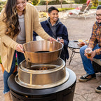 TIKI Reunion Fire Pit Heat Deflector & Screen with Poker �C Outdoor Fire Pit Accessories for More Warmth & Safety �C Spark Protector & Ember Guard for Even Heat Distribution �C Durable Metal Design