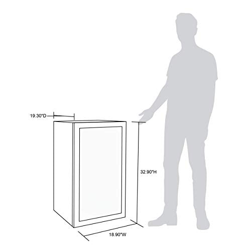 NewAir Beverage Refrigerator Cooler | 126 Cans Free Standing with Right Hinge Glass Door