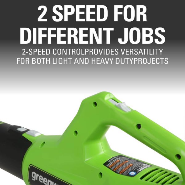 40V 350 CFM Leaf Blower With 2.0 Ah Battery, 2412002