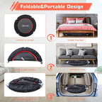 BCAN 40/48" Foldable Mini Trampoline，Workout Max Load 330lbs/440lbs