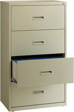 Lorell, LLR60559, Lateral File - 4-Drawer, 1 / Each, Putty