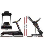 Everfit 480mm Treadmill Electric Auto Incline Home Gym Fitness Black
