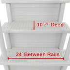 Select Anti-Slip in-Pool Steps | Gray | for Above Ground Swimming Pools | Can Mount to Decks 48" to 54" H | Safety Stairs Capacity Up to 300 lbs