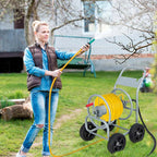 Garden Hose Reel Cart Holds 330 FT of 3/4" or 5/8�?& 400 FT of 1/2" Hose, Heavy Duty Yard Water Planting Cart