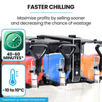 PRE-ORDER POLYCOOL 9L Triple Tank Slushie Machine, Independent Digital Control Slushy Maker