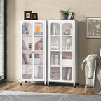 Storage Cabinet with Wheels and Adjustable Shelves