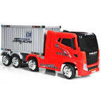 8 Wheels Kids Ride on Semi-Truck 12V Battery Powered Electric Riding Toy Car with Container & Remote Control