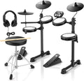 Donner DED-80 Electronic Drum Set, Electric Drum Set for Beginner with 4 Quiet Mesh Drum Pads, 2 Switch Pedal, 180+ Sounds, Throne, On-Ear Headphones, Sticks, and Melodics Lessons Included. sgtnighsdesigns