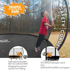 JUMPZYLLA Trampoline 8FT 10FT 12FT 14FT 15FT 16FT Trampoline with Enclosure - Recreational Trampolines with Ladder and AntiRust Coating, ASTM Approval Outdoor Trampoline for Kids