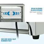 EUROCHEF Electric Food Warmer Display, 1000W, 4-Tier Stainless Steel