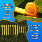 Sportspower�?Big Wave II Inflatable Water Slide with Climbing Wall & Splash Pool, Ages 3-8, Heavy Duty, ASTM Certified, Lifetime Warranty on Included Blower