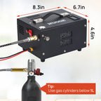 NUOGE Pcp Air Compressor,4500Psi 12V DC or 110V AC W/Converter Paintball/Scuba Tank Compressor Pump