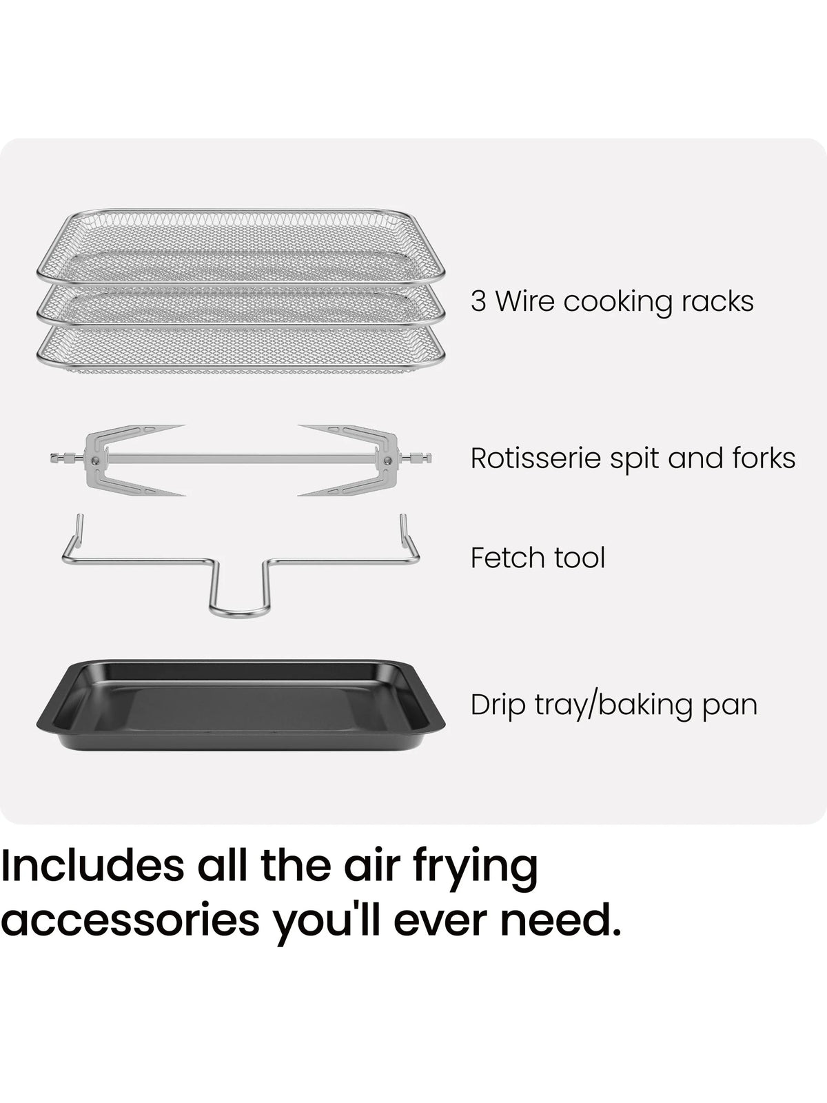 CHEFMAN Multifunctional Digital Air Fryer+ Rotisserie, Dehydrator, Convection Oven, 17 Touch Screen Presets Fry, Roast, Dehydrate, Bake, XL 10L Family Size, Auto Shutoff, Large Easy-View Window, Black